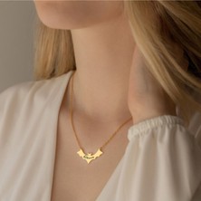 925 Ayar Gümüş Yarasa Isim Kolye