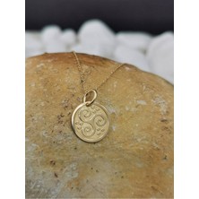 Has Altın Kaplama Üçlü Spiral 925K Kolye