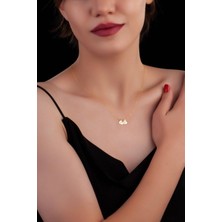 Has Altın Kaplama Kalp Harf 925K Kolye