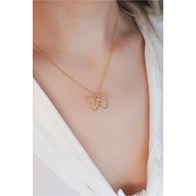 925 Ayar Gümüş Kelebek Harf Kolye