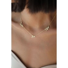 925 Ayar Gümüş 3 Isim Kolye