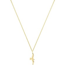 Has Altın Kaplama Kuş 925K Kolye