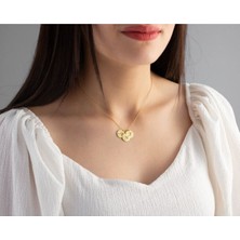 Has Altın Kaplama 3 Harfli Disk 925K Kolye
