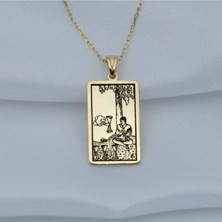 925 Ayar Gümüş Four Of Cups Tarot Kolye