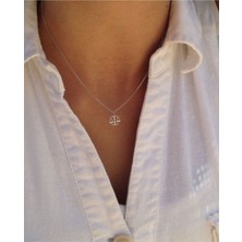 925 Ayar Gümüş Adalet Terazisi Kolye