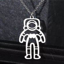 925 Ayar Gümüş Astronot Kolye