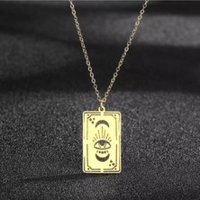 925 Ayar Gümüş Üçüncü Göz Kart Kolye