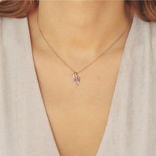 925 Ayar Gümüş Kaktüs Harf Kolye