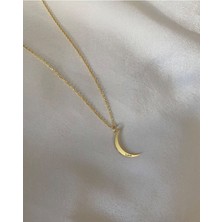 Has Altın Kaplama Ay Üstünde Isim 925K Kolye