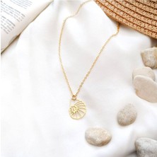 925 Ayar Gümüş Origami Deniz Kabuğu Kolye