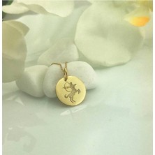 Has Altın Kaplama Yay Burcu 925K Kolye