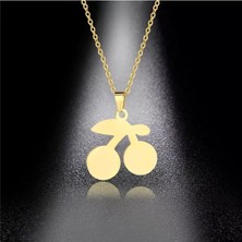 Has Altın Kaplama Kiraz 925K Kolye