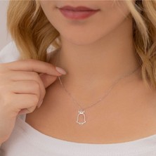 925 Ayar Gümüş Yılbaşı Noel Temalı Çan Kolye