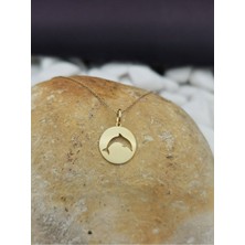 Has Altın Kaplama Yunus Balığı 925K Kolye