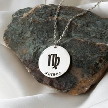 925 Ayar Gümüş Burç Sembol Isim Kolye