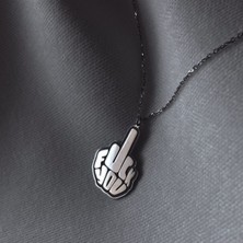 925 Ayar Gümüş Fck You Kolye