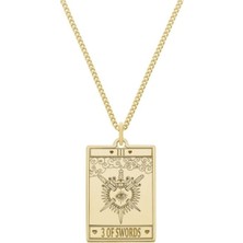 925 Ayar Gümüş 3 Of Swords Tarot Kolye