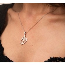 925 Ayar Gümüş Elif Vav Kolye