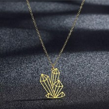 925 Ayar Gümüş Kristaller Kolye