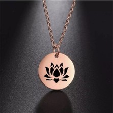 925 Ayar Gümüş Lotus Disk Kolye