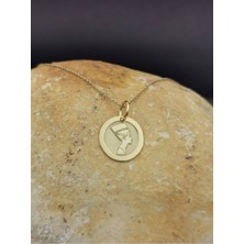 Has Altın Kaplama Nefertiti 925K Kolye