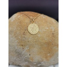 Has Altın Kaplama Kalp Çakra 925K Kolye