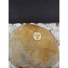 Has Altın Kaplama Işlemeli Melek 925K Kolye