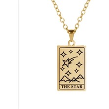 Has Altın Kaplama Tarot The Star 925K Kolye