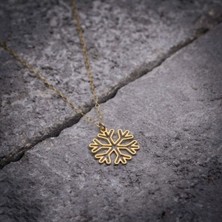 Has Altın Kaplama Kar Tanesi 925K Kolye