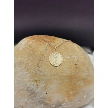 Has Altın Kaplama Ying Yang Güneş ve Ay 925K Kolye