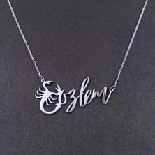 925 Ayar Gümüş Burç Isim Kolye