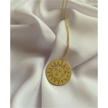 925 Ayar Gümüş Ay ve Güneş Kolye