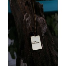 Has Altın Kaplama Plaka Isim 925K Kolye