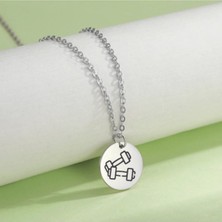 925 Ayar Gümüş Dambıl Kolye