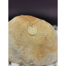 Has Altın Kaplama Pi Sembolü 925K Kolye