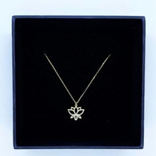 Gümüş Lotus Kolye 925 Ayar