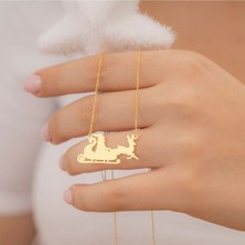 925 Ayar Gümüş Yılbaşı Temalı Noel Baba Kolye