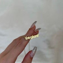 925 Ayar Gümüş Old English Font Isim Kolye