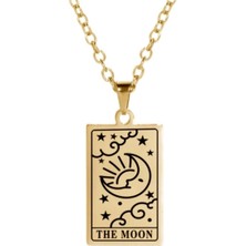 Has Altın Kaplama Tarot The Moon 925K Kolye