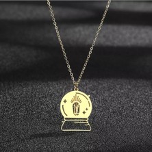 Has Altın Kaplama Sihirli Küre 925K Kolye