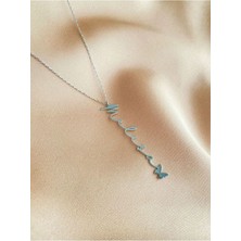 925 Ayar Gümüş Kelebek Detay Kolye