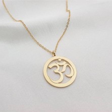 925 Ayar Gümüş Om Kolye