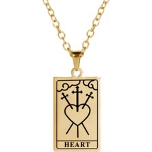 Has Altın Kaplama Tarot Heart 925K Kolye