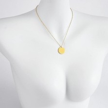 Has Altın Kaplama Disk 925K Kolye