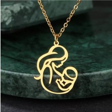 925 Ayar Gümüş Anne Bebek Kolye