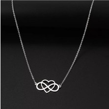 925 Ayar Gümüş Sonsuzluk Kalp Kolye