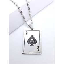 925 Ayar Gümüş Tasarım As Kolye