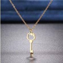 925 Ayar Gümüş Hello Kitty Anahtar Kolye