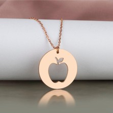 925 Ayar Gümüş Elma Kolye
