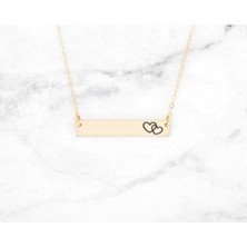 925 Ayar Gümüş Kalp Plaka Kolye